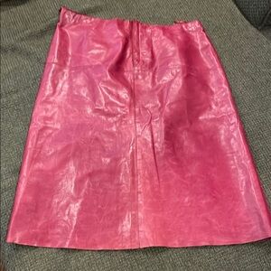 Banana Republic Dark Pink Leather Skirt (sz 8)